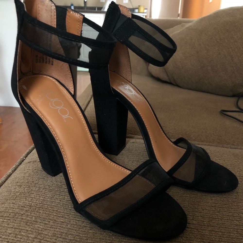Size 7 Sugar Ankle Strap Heels